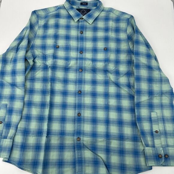 NWT Even Tide Red Plaid ButtonUp Long Sleeve Casual Shirt Medium Tall - Picture 1 of 6